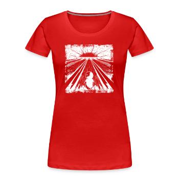 Bowling Sports - T-shirt bio Premium Femme - rouge - Devant - Mia (176cm)