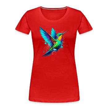 Colibri - T-shirt bio Premium Femme - rouge - Devant - Mia (176cm)