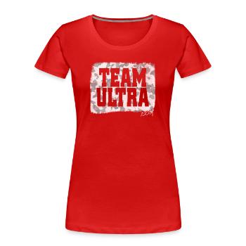 Team Ultra 100M Traillauf Ultramarathon Ultra Run - Frauen Premium Bio T-Shirt - Rot - Vorne - Mia (176cm)