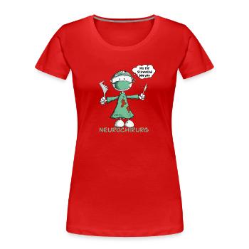 neurochirurgien disant chirurgien bâton figure dessin animé - T-shirt bio Premium Femme - rouge - Devant - Mia (176cm)
