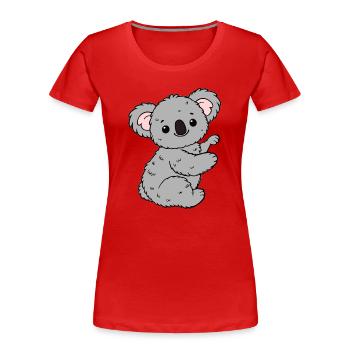 Koala Koalabär - Frauen Premium Bio T-Shirt - Rot - Vorne - Mia (176cm)