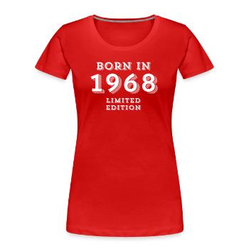 1968, 56 Jahre alt, Geburtsjahr - Frauen Premium Bio T-Shirt - Rot - Vorne - Mia (176cm)