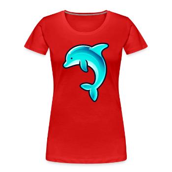 Dauphin - T-shirt bio Premium Femme - rouge - Devant - Mia (176cm)