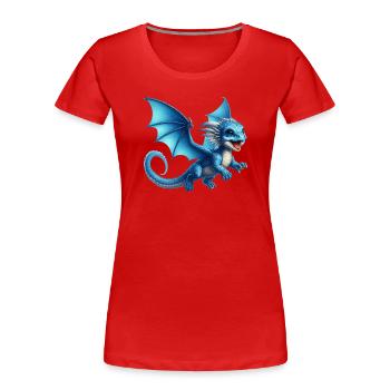 Dragon - T-shirt bio Premium Femme - rouge - Devant - Mia (176cm)