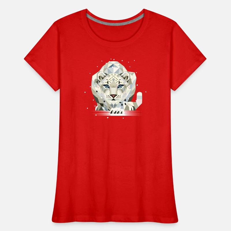 Snow Leopard – Strong Elegance in the Wild Women's Premium Organic T-Shirt