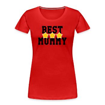 Best Mom - Mother's Day - Women's Premium Organic T-Shirt - red - Front - Mia (176cm)