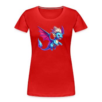 Dragon - T-shirt bio Premium Femme - rouge - Devant - Mia (176cm)