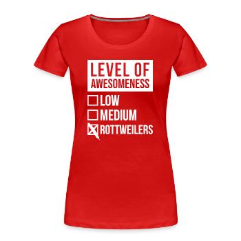 Rottweiler Rottweiler Rottweiler - T-shirt bio Premium Femme - rouge - Devant - Mia (176cm)
