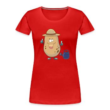 Kartoffel Kartoffeln GartenHobbygärtner - Frauen Premium Bio T-Shirt - Rot - Vorne - Mia (176cm)