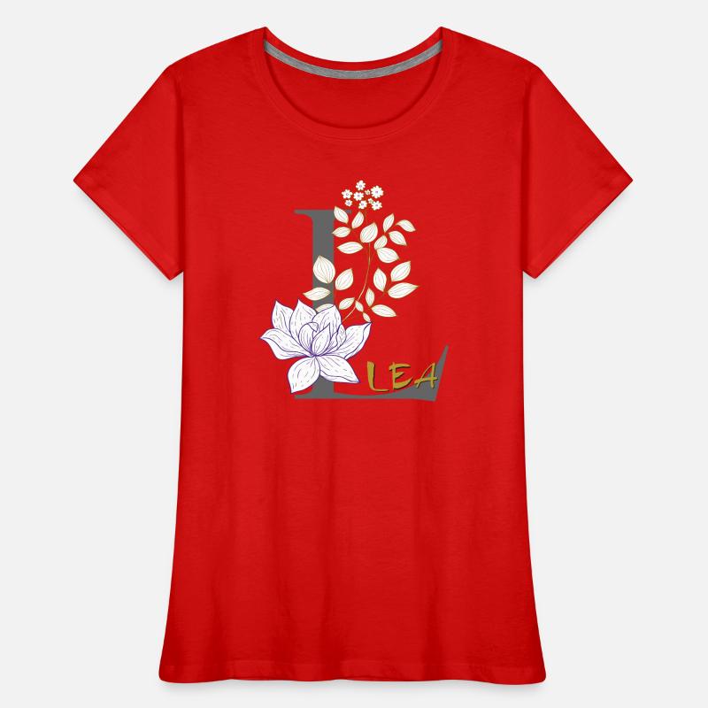 Buchstabe L Initiale Lea Frauen Premium Bio T-Shirt