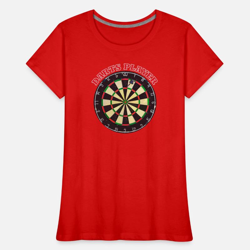 Conception d’un lecteur de fléchettes avec jeu de fléchettes T-shirt bio Premium Femme