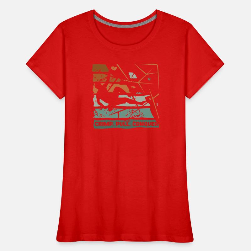 Bouldern – Crimp. Pull. Conquer. Frauen Premium Bio T-Shirt