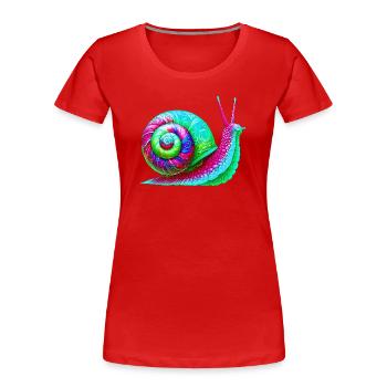 Snail - Women's Premium Organic T-Shirt - red - Front - Mia (176cm)