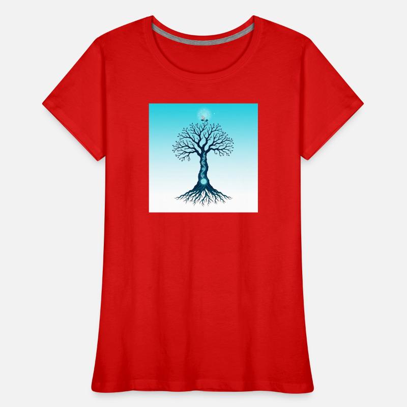 Spiritual Tree T-shirt bio Premium Femme