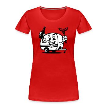 Its Camping Time - Frauen Premium Bio T-Shirt - Rot - Vorne - Mia (176cm)