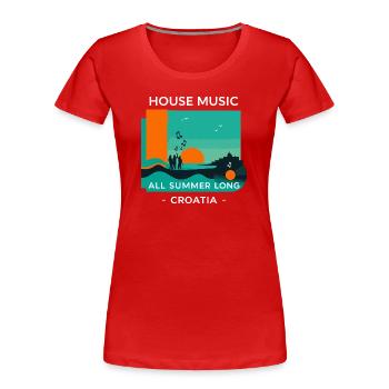 Kroatien House Musik - Frauen Premium Bio T-Shirt - Rot - Vorne - Mia (176cm)