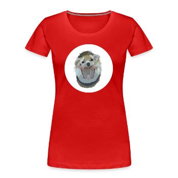 Ida Igel - Frauen Premium Bio T-Shirt - Rot - Vorne - Mia (176cm)
