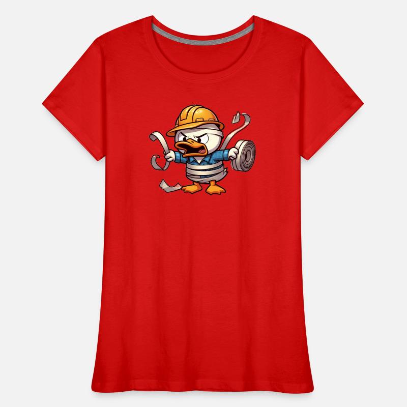 Ducks Construction Worker: Humor in Construction Site Style Women's Premium Organic T-Shirt