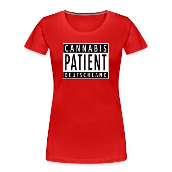 Cannabis Patient Deutschland - Frauen Premium Bio T-Shirt - Rot - Vorne - Mia (176cm)