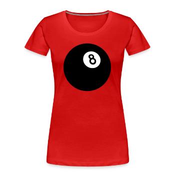 Huit noir - T-shirt bio Premium Femme - rouge - Devant - Mia (176cm)