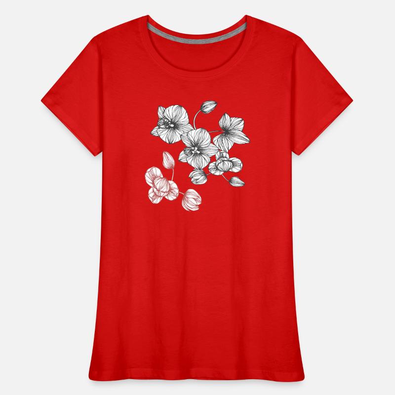 Vrille de fleur T-shirt bio Premium Femme