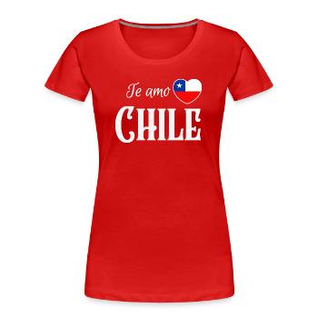 Ich liebe Chile, chilenischer Stolz - Frauen Premium Bio T-Shirt - Rot - Vorne - Mia (176cm)