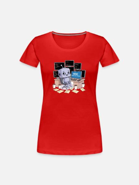 404: Schlaf nicht gefunden - Frauen Premium Bio T-Shirt - Rot