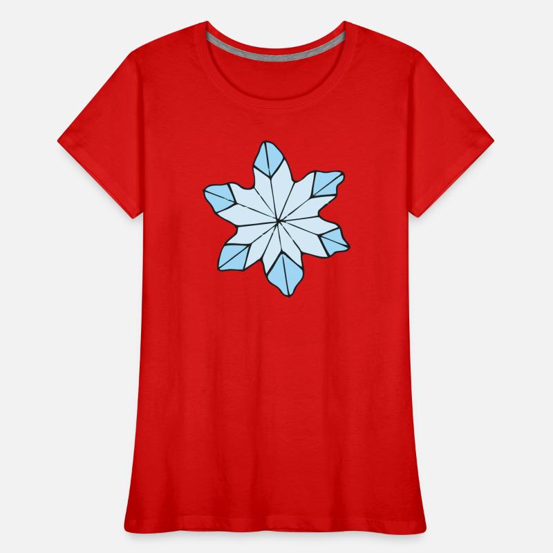 Stilvolle Blaue Eisblume design Women's Premium Organic T-Shirt