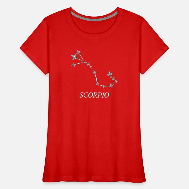 Scorpio Constellation – Silver Minimal Constellation Women's Premium Organic T-Shirt