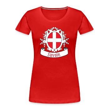 Savoie - Frauen Premium Bio T-Shirt - Rot - Vorne - Mia (176cm)