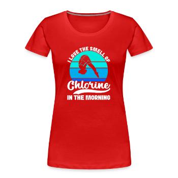 Kunstspringen Turmspringer Sprungbrett - Frauen Premium Bio T-Shirt - Rot - Vorne - Mia (176cm)