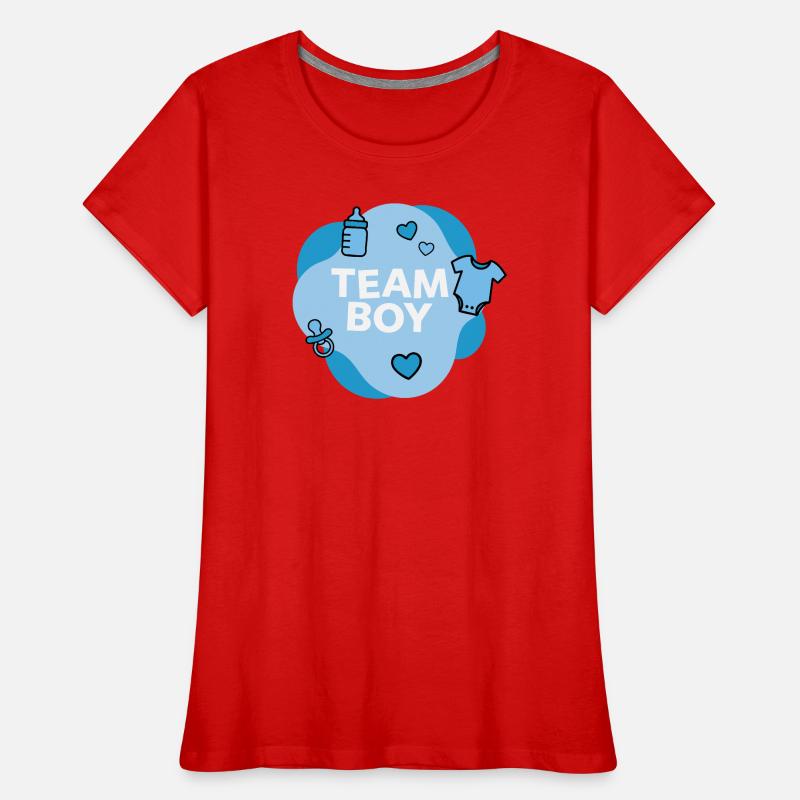 Team Boy Baby Shower Design Frauen Premium Bio T-Shirt