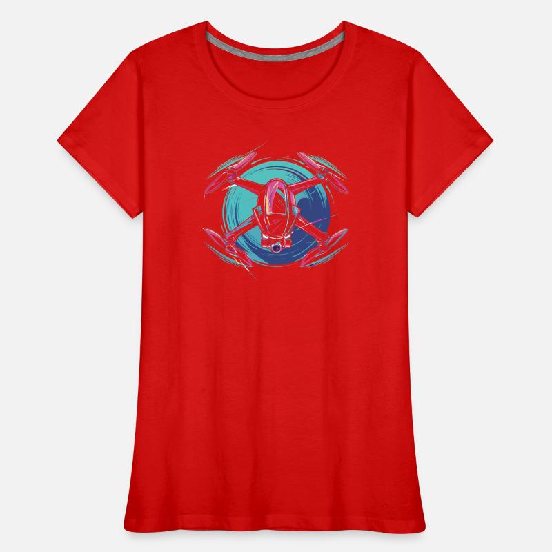 Drone dynamique T-shirt bio Premium Femme