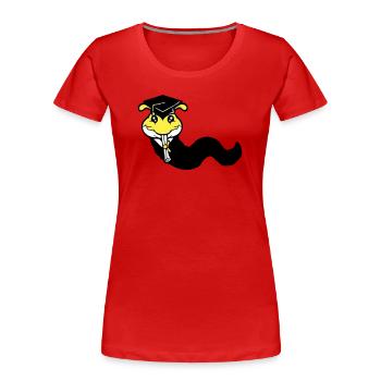 Raupe Schulabschluss Abitur bestanden College Wurm - Frauen Premium Bio T-Shirt - Rot - Vorne - Mia (176cm)
