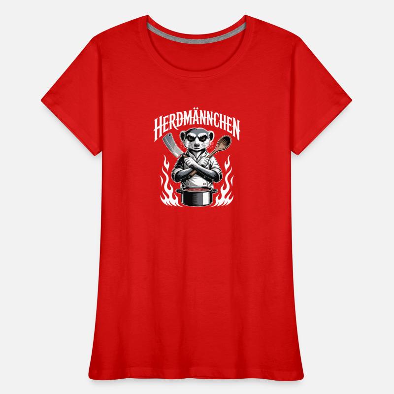 Herdmannchen Kochen Lustiger Koch Herdmannchen Frauen Premium Bio T-Shirt