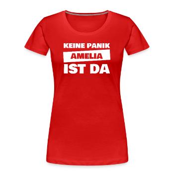 Amelia als Vorname - Frauen Premium Bio T-Shirt - Rot - Vorne - Mia (176cm)
