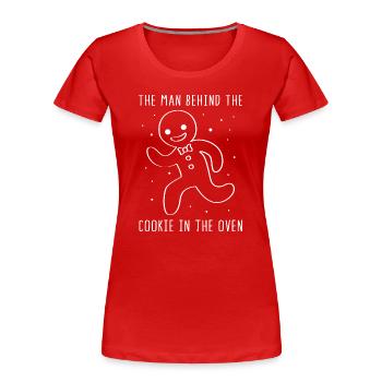 Futurs pères Futurs pères - T-shirt bio Premium Femme - rouge - Devant - Mia (176cm)