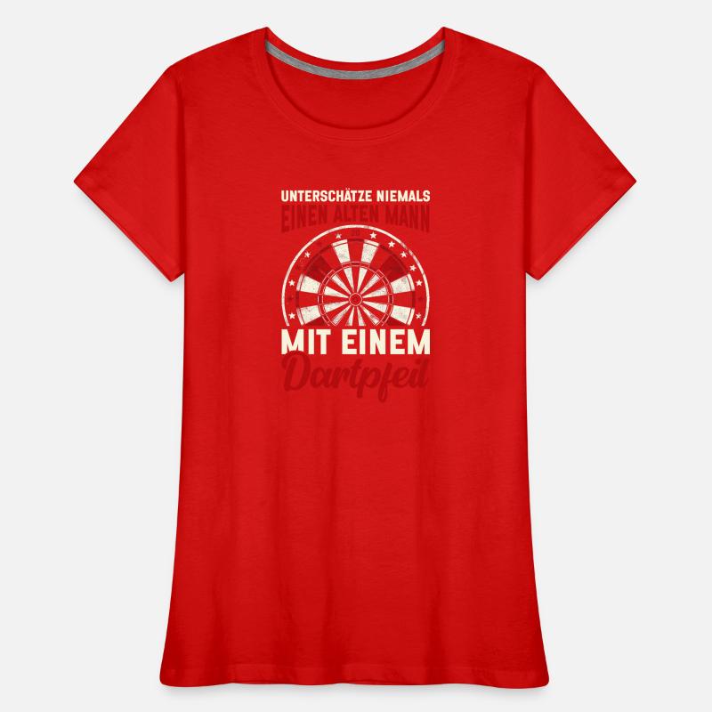 Fléchettes Fléchettes Jeu de fléchettes Lecteur de fléchettes T-shirt bio Premium Femme