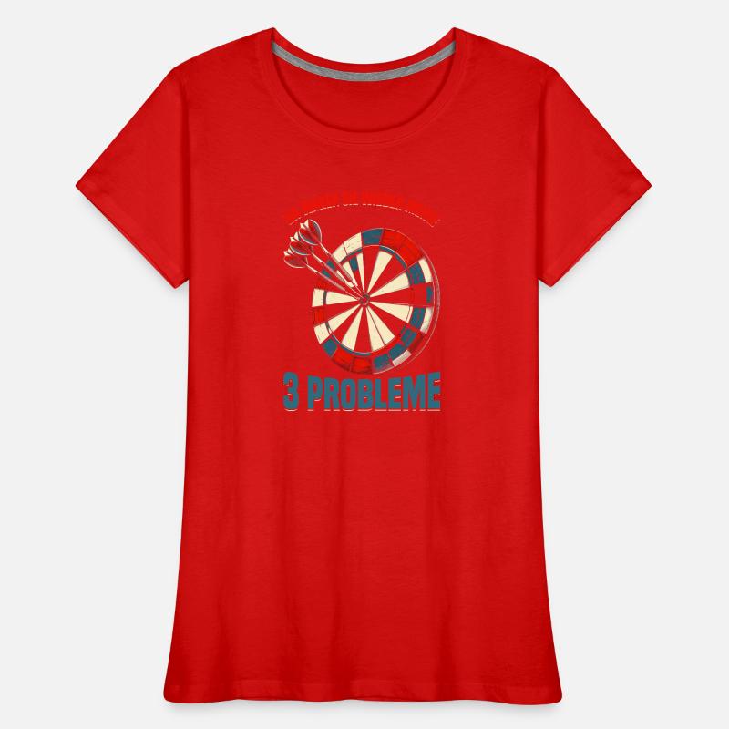 Fléchettes Fléchettes Jeu de fléchettes Lecteur de fléchettes T-shirt bio Premium Femme