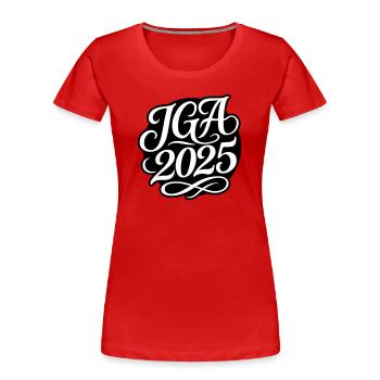 Jga 2025 Bachelor Party - Women's Premium Organic T-Shirt - red - Front - Mia (176cm)
