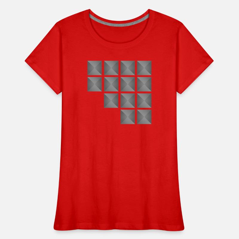 Minimalist Geometric Square Stud Pattern Women's Premium Organic T-Shirt