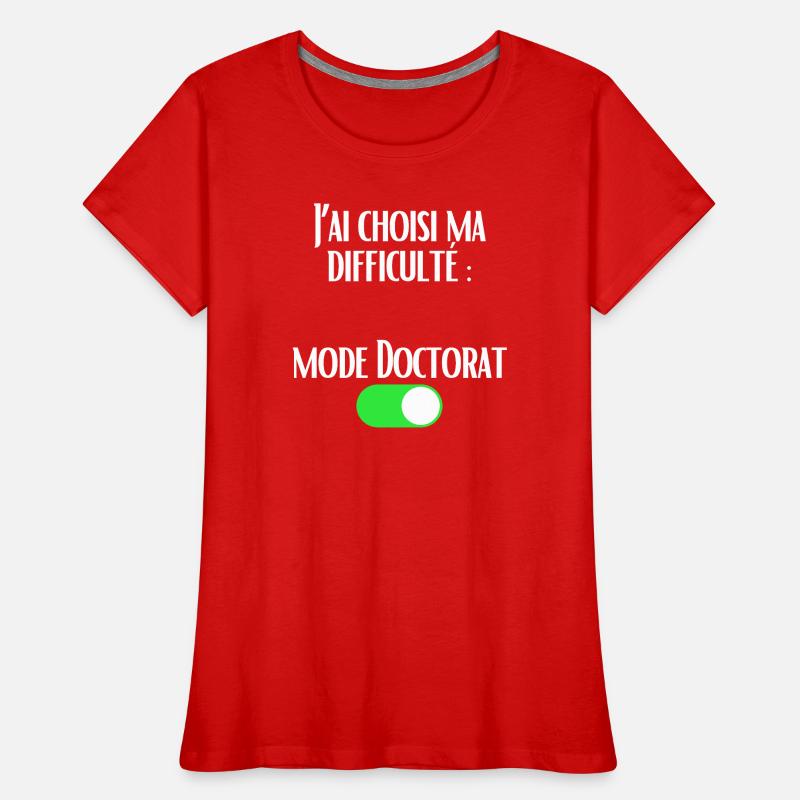 I chose my difficulty Doctorate Mode enabled Women's Premium Organic T-Shirt