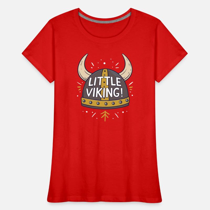 Kleiner Wikinger Held Helm Frauen Premium Bio T-Shirt