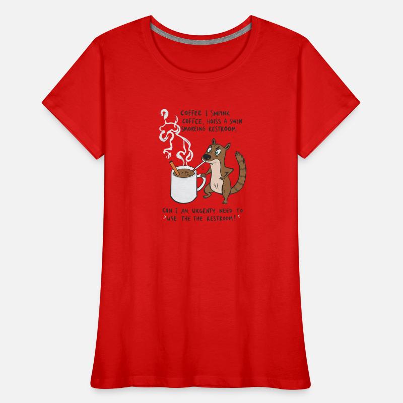 Kaffee Notfall Beutier Eichhörnchen Kippe  Frauen Premium Bio T-Shirt