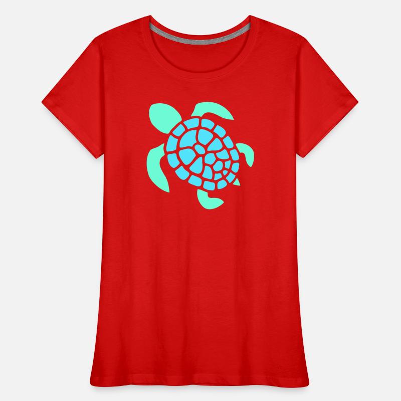 Turtle Logo Turtle Shell Pattern Icon Women's Premium Organic T-Shirt