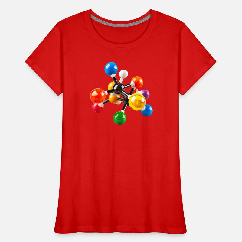 Modèle de structure moléculaire coloré T-shirt bio Premium Femme