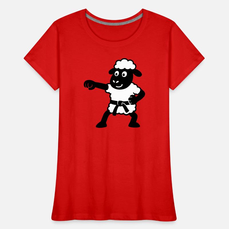Karate Schaf Frauen Premium Bio T-Shirt