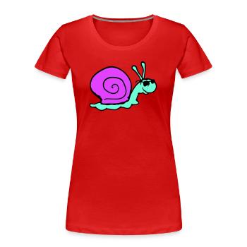 Snail Sunglasses Cool Black Glasses Smile - Women's Premium Organic T-Shirt - red - Front - Mia (176cm)