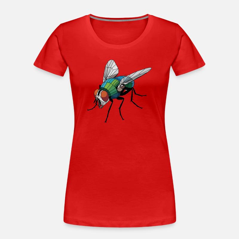Fly - Cooles Low-Poly-Logo - Frauen Premium Bio T-Shirt - Rot