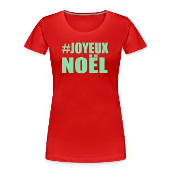 WEIHNACHTEN. FROHE WEIHNACHTEN. FROHE WEIHNACHTEN. WEIHNACHTSMANN - Frauen Premium Bio T-Shirt - Rot - Vorne - Mia (176cm)